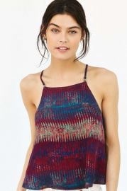 Silence and Noise Tarlee Open-Back Cami in Red Multi at Urban Outfitters