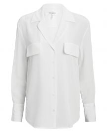 WornOnTV: Carissa’s white blouse with flap pockets on E! News Daily Pop ...