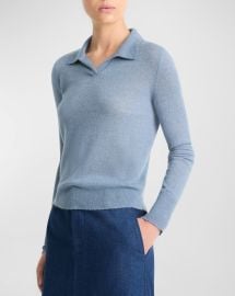 Silk-Blend Polo Sweater at Neiman Marcus