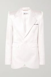 Silk-Blend Satin Blazer by Saint Laurent at Net A Porter