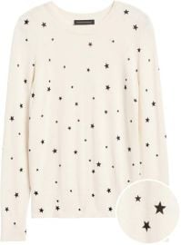 Silk Cashmere Star Sweater at Banana Republic