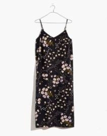 Silk Eva Slip Dress in Polka Daisies at Madewell