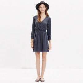 Silk Faux Wrap Dress at Madewell