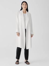 Silk Georgette Crepe Trench Coat EILEEN FISHER at Eileen Fisher