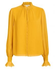 Silk Georgette Ruffled Blouse at Intermix