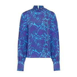 Silk Kelly Blouse PROTEA - VIOLET TURQUOISE - Pink House Mustique at Pink House Mustique