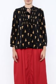 Silk Leopard Blouse by Sea at Shoptiques