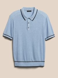 Silk Linen Sweater Polo at Banana Republic