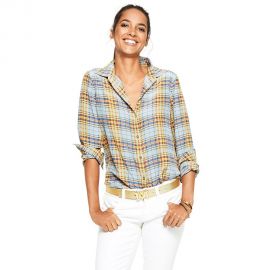 Silk Plaid Shirt at C Wonder