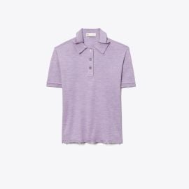 Silk Polo Womenx27s Designer Sweaters Tory Burch at Tory Burch