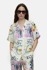 Silk Printed Blouse - Wood amp Rose at Wood & Rose