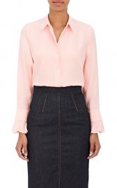 Silk Satin-Back Crepe Blouse at Barneys