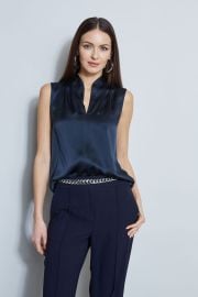 Silk Satin Contour Shirt Elie Tahari at Elie Tahari