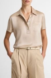 Silk Satin Polo at Nordstrom