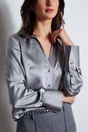 Silk Satin Shirt at Elie Tahari