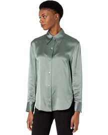 Silk Shaped Collar Blouse by Vince at Zappos