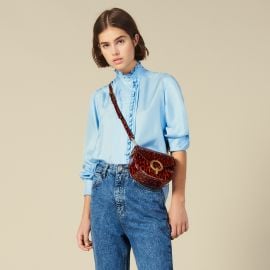 Silk Shirt Edged With Ruffles at Sandro