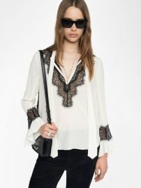 Silk Shirt with Black Lace ZadigampVoltaire at Zadig & Voltaire