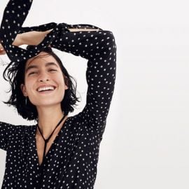 Silk Star Scatter Tie-Sleeve Top at Madewell