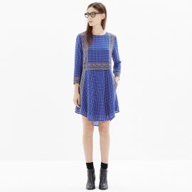 Silk Tee Dress in Ascot Grid at Madewell