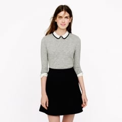 Silk Tipped Collar Top at J. Crew