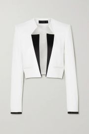 Silk-Trimmed Cotton-Twill Jacket by Haider Ackermann at Net A Porter