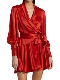 Silk Wrap Mini Dress at Saks Fifth Avenue