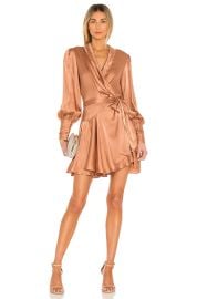 Silk Wrap Mini Dress at Revolve