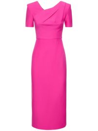 Silk amp wool midi dress - Roland Mouret - Women Luisaviaroma at Luisaviaroma