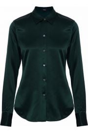 Silk-blend satin shirt at The Outnet