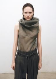 Silk blouse with asymmetrical neckline - Women MANGO USA at Mango