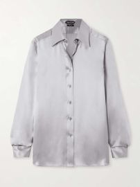 Silk-charmeuse shirt at Net a Porter