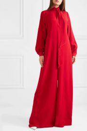 Silk crepe de chine jumpsuit at Net A Porter