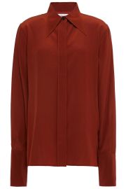 Silk crepe de chine shirt at The Outnet