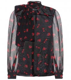 Silk georgette blouse at Mytheresa