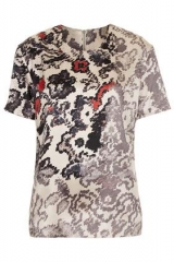 Silk print top by Unique at Topshop