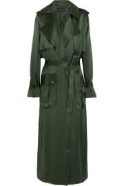 Silk-satin Trench Coat by Michael Lo Sordo at Net A Porter