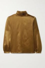 Silk-satin blouse at Net a Porter