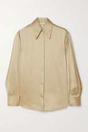 Silk-satin shirt at Net A Porter