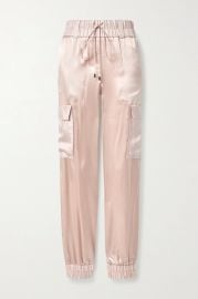 Silk-satin track pants at Net a Porter