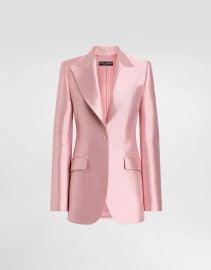 Silk shantung single-breasted jacket in Pink for Women DolceampGabbana US at Dolce & Gabbana