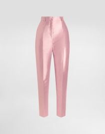 Silk shantung trousers in Pink for Women DolceampGabbana US at Dolce & Gabbana