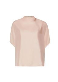 Silky Twill Cape Tee in Light pink Pink LAPOINTE at Lapointe