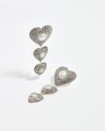 Silver Heart Earrings SORU JEWELLERY at Soru Jewellery