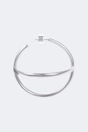 Silver Hoop Semi Cercle Earrings - MAM ORIGINALS MAM at Mam