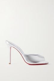 Silver Me Dolly 100 metallic leather mules  CHRISTIAN LOUBOUTIN  NET-A-PORTER at Net a Porter