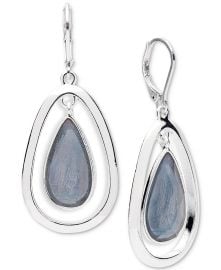 Silver-Tone Colored Imitation Mother-of-Pearl Drop Earrings at Macys