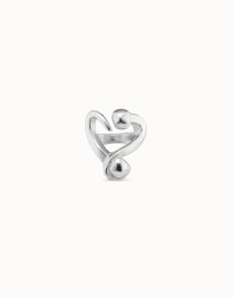 Silver-plated open ring with a nailed heart design UNOde50 United States at Uno de 50