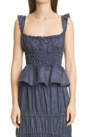 Silvia Peplum Chambray Top   Nordstrom at Nordstrom