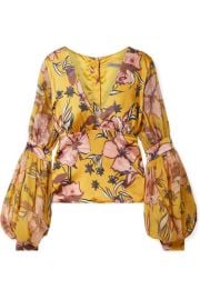 Silvia Tcherassi - Corinilla floral-print silk-blend satin and organza blouse at Net A Porter